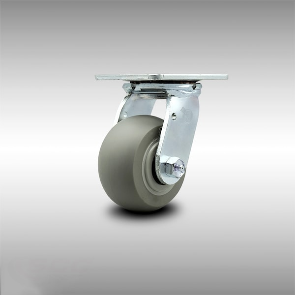 4 Inch SS Thermoplastic Rubber Wheel Swivel Caster with Ball Bearing SCC